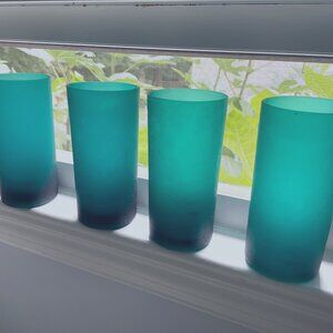 Set of 4 Mexican hand-blown glasses